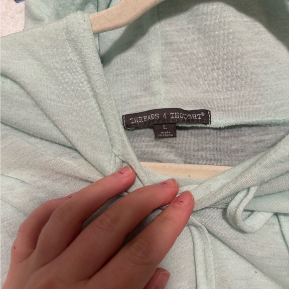 Threads 4 Thought Blue Lightweight Hoodie - Picture 4 of 4